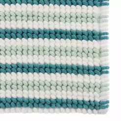 Dunelm Kingfisher And Mint Stripe Bath Mat -Dunelm Sales Store 30799599 alt02