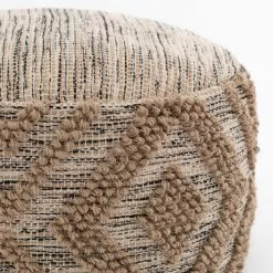 The Edited Life Aztec Jute Bobble Pouffe -Dunelm Sales Store 30799698 alt03