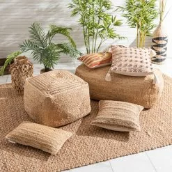 The Edited Life Cotton And Jute Pouffe -Dunelm Sales Store 30799700 alt05