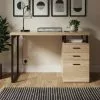 Dunelm Edison Storage Desk Oak Effect