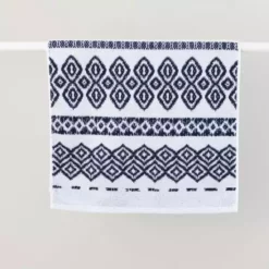 Dunelm Jax Jacquard Towel Blue 6 Dunelm Jax Jacquard Towel Blue -Dunelm Sales Store 30801250 alt02