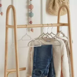 Dunelm Flocked Kids Cloud Shaped Hangers Set Of 25