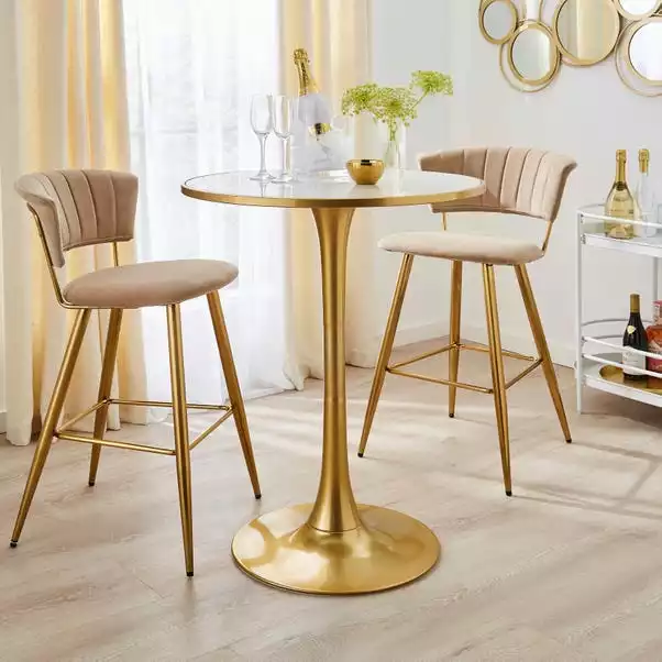 Dunelm Silas White Faux Marble Bar Table Gold 1 Dunelm Silas White Faux Marble Bar Table Gold