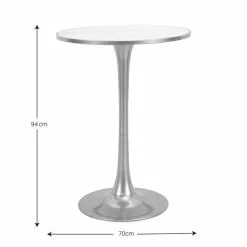 Dunelm Silas White Faux Marble Bar Table Gold 9 Dunelm Silas White Faux Marble Bar Table Gold -Dunelm Sales Store 30802254 alt04
