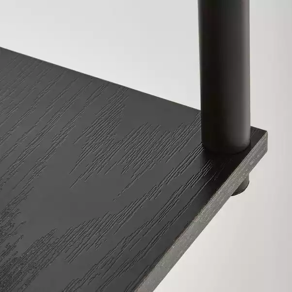 Dunelm Cole Wall Unit With LED Lights Black 4 Dunelm Cole Wall Unit With LED Lights Black - Image 4