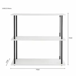 Dunelm Aiko Console Table With 2 LED Lights Black And Faux Marble -Dunelm Sales Store 30802419 alt05