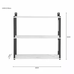 Dunelm Aiko Wall Unit With LED Lights Black And Faux Marble 11 Dunelm Aiko Wall Unit With LED Lights Black And Faux Marble -Dunelm Sales Store 30802420 alt05