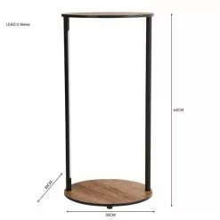 Dunelm Fulton Side Table With LED Lights Rustic Pine -Dunelm Sales Store 30802439 alt05