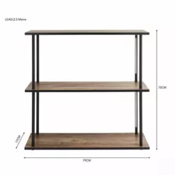 Dunelm Fulton Console Table With LED Lights Rustic Pine -Dunelm Sales Store 30802440 alt05