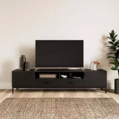 Dunelm Fulton Black Extra Wide TV Unit