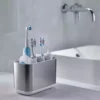 Joseph Joseph EasyStore Steel Toothbrush Caddy Large White