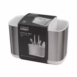 Joseph Joseph EasyStore Steel Toothbrush Caddy Large White -Dunelm Sales Store 30807019 alt04
