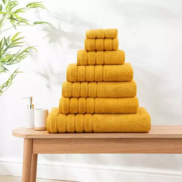 Dunelm Ultimate Towel Ochre 1 Dunelm Ultimate Towel Ochre