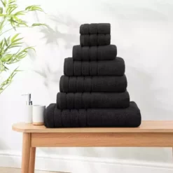 Dunelm Ultimate Towel Black