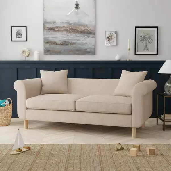 Dunelm Florrie 3 Seater Flatweave Sofa 2 Dunelm Florrie 3 Seater Flatweave Sofa - Image 2