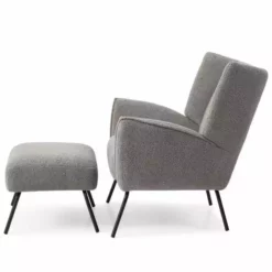 Kyoto Hana Sherpa Chair With Footstool -Dunelm Sales Store 30808439 alt02