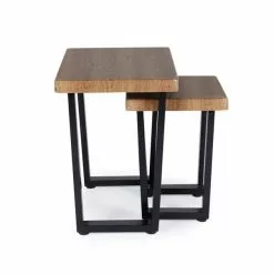 Dunelm Freddie Rustic Wood Effect Nest Of Tables -Dunelm Sales Store 30809247 alt02