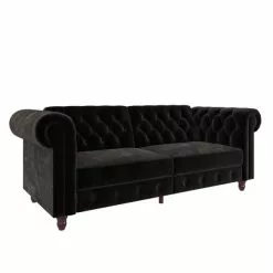 Dorel Felix Velvet Chesterfield Sofa Bed -Dunelm Sales Store 30812096 alt02