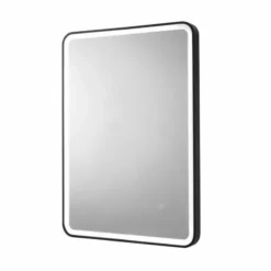 Croydex Henderson Framed Rectangle LED Mirror, Black 50x70cm