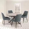Dunelm Rimini Round 4 Seater Dining Table Light Grey
