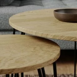 Dunelm Bella Coffee Nest Set Oak Effect -Dunelm Sales Store 30817122 alt02