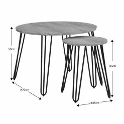 Dunelm Bella Coffee Nest Set Oak Effect -Dunelm Sales Store 30817122 alt05