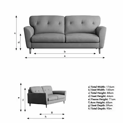 Dunelm Sven Chunky Chenille 3 Seater Sofa 6 Dunelm Sven Chunky Chenille 3 Seater Sofa - Image 6