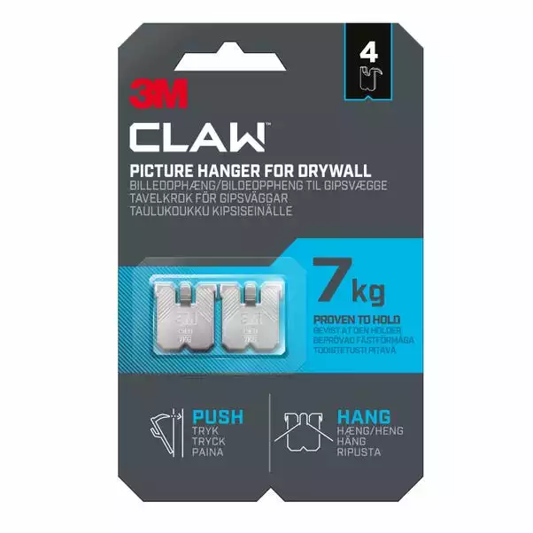 3M Command 3M CLAW™ Drywall Picture Hanger 7 Kg 1 3M Command 3M CLAW™ Drywall Picture Hanger 7 Kg