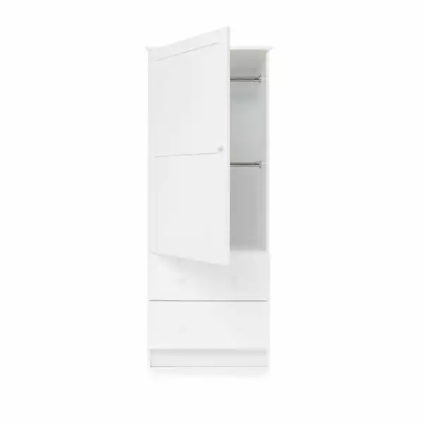 Obaby Single 2 Drawer Wardrobe, White 2 Obaby Single 2 Drawer Wardrobe, White - Image 2