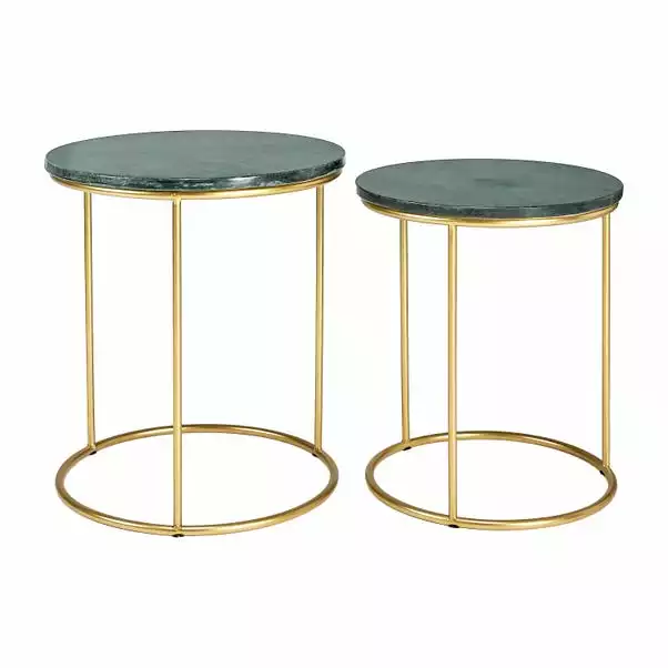 Pacific Lifestyle Pacific Milly Set Of 2 Nest Of Side Tables, Marble 3 Pacific Lifestyle Pacific Milly Set Of 2 Nest Of Side Tables, Marble - Image 3