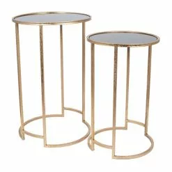 Pacific Lifestyle Pacific Veneziano Set Of 2 Nest Of Tables, Iron & Glass -Dunelm Sales Store 30821749 alt04