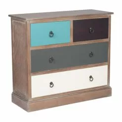 Pacific Lifestyle Pacific Loft 4 Wide Drawer Chest, Pine -Dunelm Sales Store 30821769 alt02