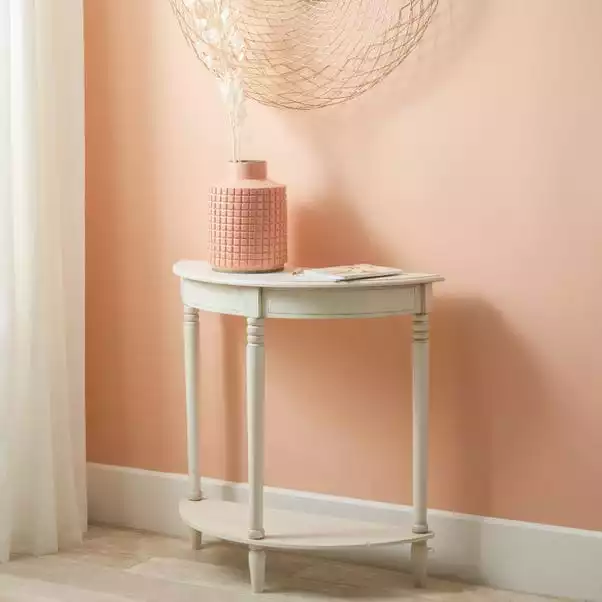 Pacific Lifestyle Pacific Heritage Half Moon Console Table, Painted Pine 1 Pacific Lifestyle Pacific Heritage Half Moon Console Table, Painted Pine