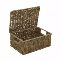 JVL Seagrass Set Of 4 Storage Baskets With Lids -Dunelm Sales Store 30824540 alt02