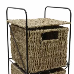 JVL Seagrass 3 Drawer Storage Tower -Dunelm Sales Store 30824544 alt02