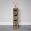 JVL Seagrass 4 Drawer Storage Tower