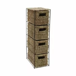 JVL Seagrass 4 Drawer Storage Tower -Dunelm Sales Store 30824548 alt02