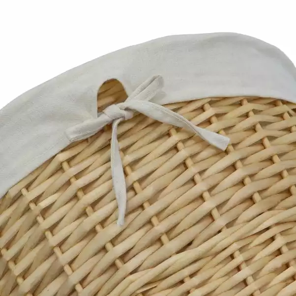 JVL Acacia Willow Round Laundry Basket 4 JVL Acacia Willow Round Laundry Basket - Image 4