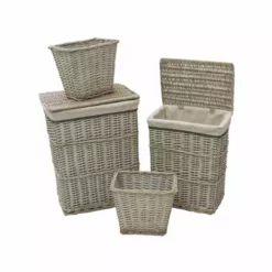 JVL Arianna Willow Set Of 4 Laundry Baskets & Bins -Dunelm Sales Store 30824612 alt03