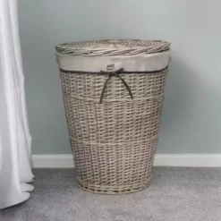 JVL Arianna Willow Round Laundry Basket