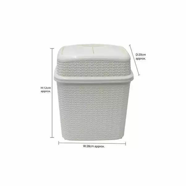 JVL Loop Plastic Push Top Bin 10L 5 JVL Loop Plastic Push Top Bin 10L - Image 5