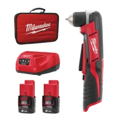 Milwaukee C12 RAD-202B 12V Cordless Compact Right Angle Drill With 2 X 2.0Ah Batteries