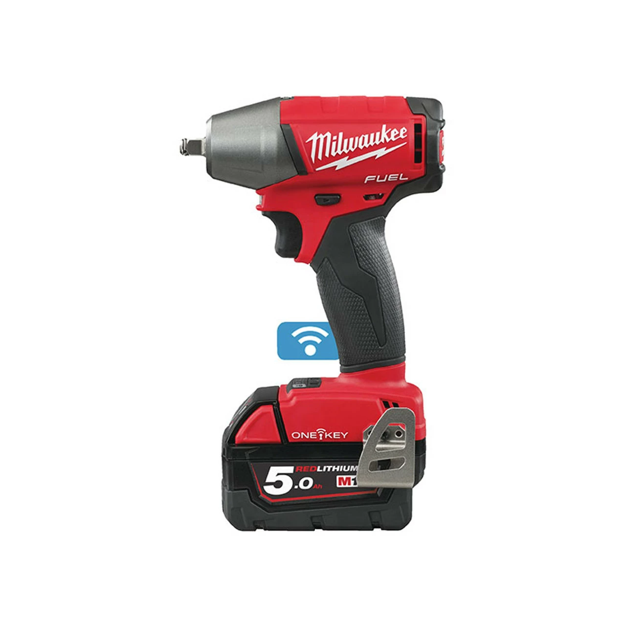 Milwaukee M18 ONEIWF38-502X One-Key Fuel 3/8" Impact Wrench With 2x 5.0Ah Batteries 2 Milwaukee M18 ONEIWF38-502X One-Key Fuel 3/8" Impact Wrench With 2x 5.0Ah Batteries - Image 2