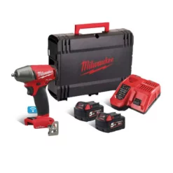 Milwaukee M18 ONEIWF38-502X One-Key Fuel 3/8" Impact Wrench With 2x 5.0Ah Batteries
