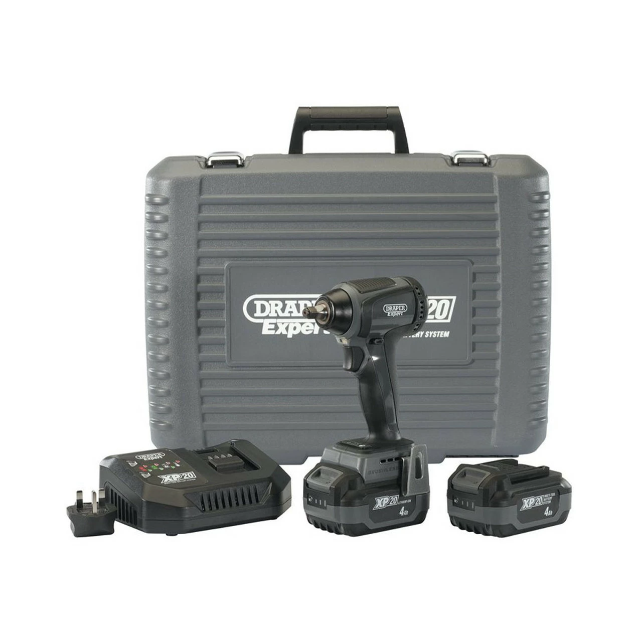 Draper 98963 XP20 20V Brushless 250Nm 3/8" Impact Wrench With 2x 4.0Ah Batteries 1 Draper 98963 XP20 20V Brushless 250Nm 3/8" Impact Wrench With 2x 4.0Ah Batteries