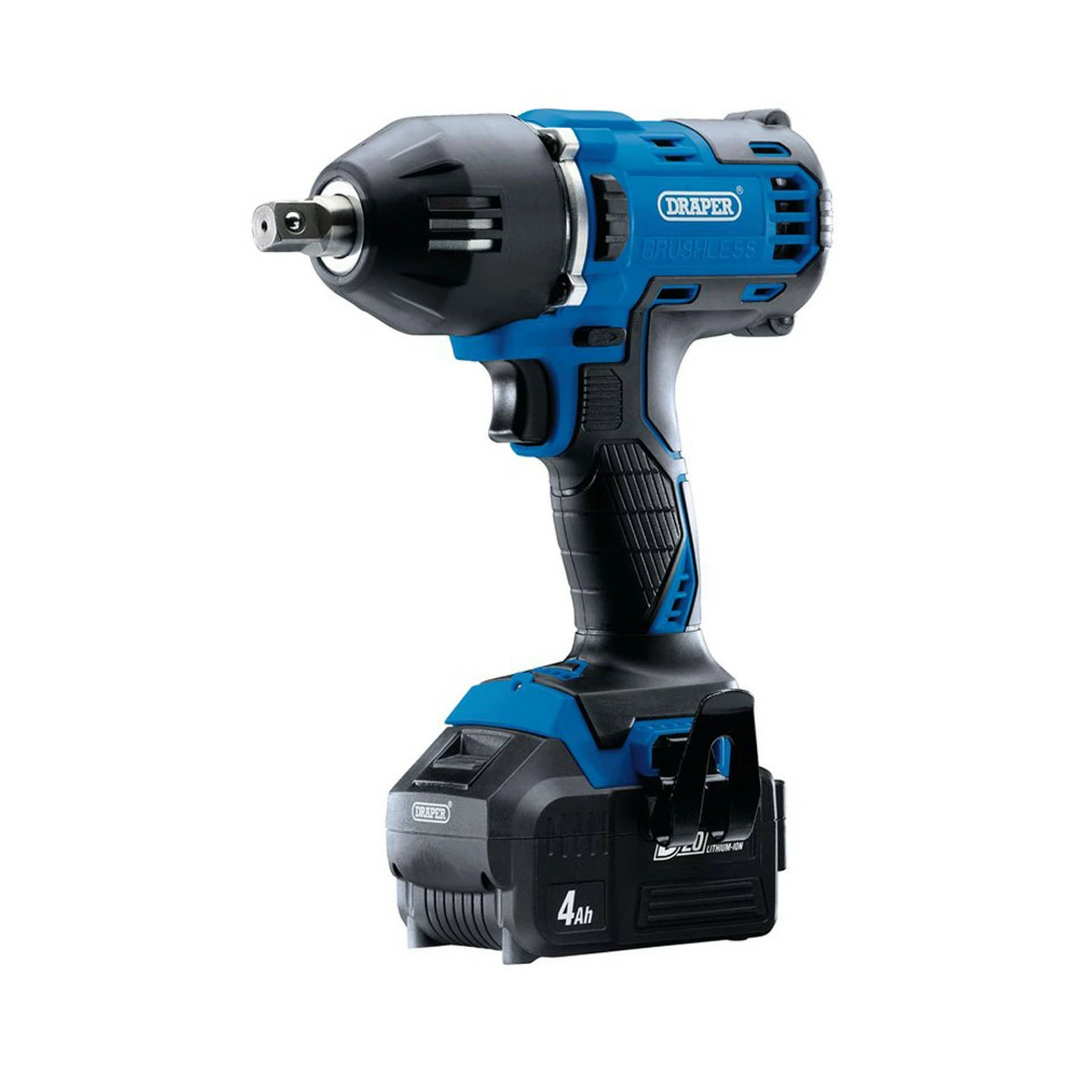 Draper 99251 D20 20V Brushless 1/2" Mid-Torque 400Nm Impact Wrench With 2x 4.0Ah Batteries & Charger 2 Draper 99251 D20 20V Brushless 1/2" Mid-Torque 400Nm Impact Wrench With 2x 4.0Ah Batteries & Charger - Image 2