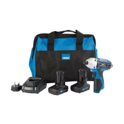 Draper 99723 Storm Force 10.8V Power Interchange Impact Driver Kit With 2x 4.0Ah Batteries