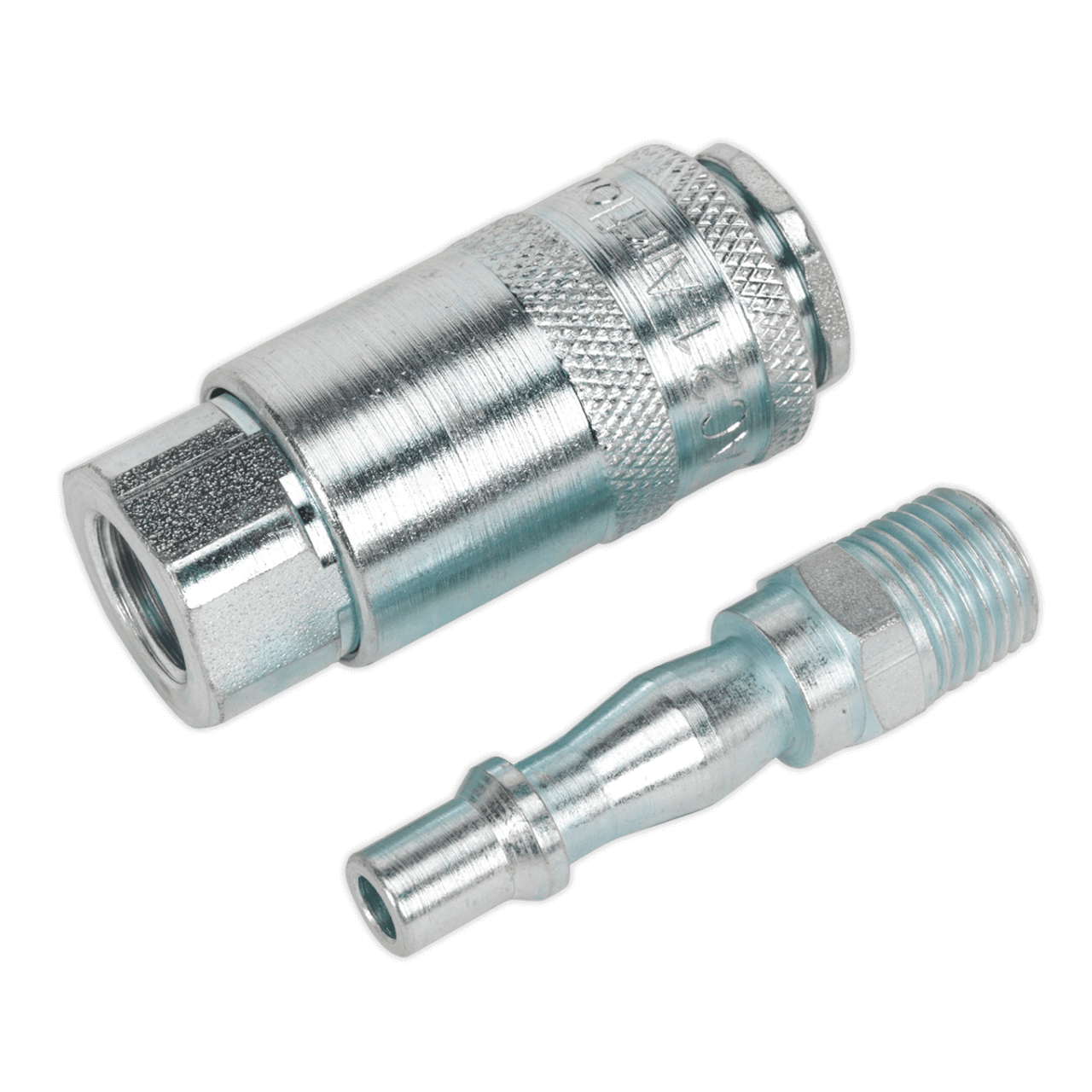 Sealey AC61 Air Tool Coupling Kit 2pc 1/4"BSP 1 Sealey AC61 Air Tool Coupling Kit 2pc 1/4"BSP