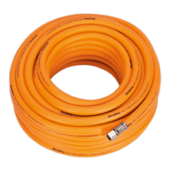 Sealey AHHC20 Air Hose 20m X Ø8mm Hybrid High Visibility With 1/4"BSP Unions