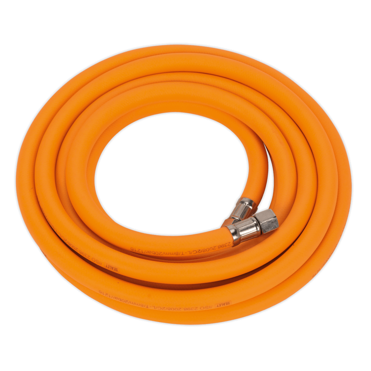 Sealey AHHC5 Air Hose 5m X Ø8mm Hybrid High Visibility With 1/4"BSP Unions 1 Sealey AHHC5 Air Hose 5m X Ø8mm Hybrid High Visibility With 1/4"BSP Unions